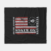 Couverture Polaire Military Veterans Protest Flag Patriotic Freedom (Devant (Horizontal))