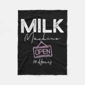 Couverture Polaire Milk Machine Open 24 Hours Funny Breastfeeding New (Devant)
