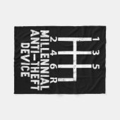 Couverture Polaire Millennial Anti Theft Device _ Funny Stick Shift (Devant (Horizontal))