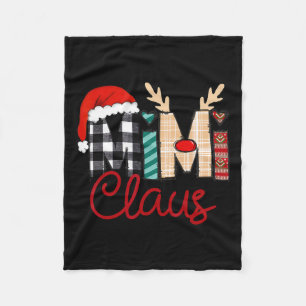 Couverture Polaire Mimi Claus Reindeer Noël