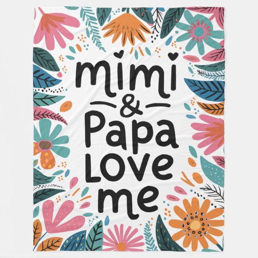Couverture Polaire Mimi et Papa m'aiment (Devant)