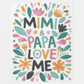 Couverture Polaire Mimi et Papa m'aiment (Devant)