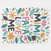 Couverture Polaire Mimi et Papa m'aiment (Devant (Horizontal))