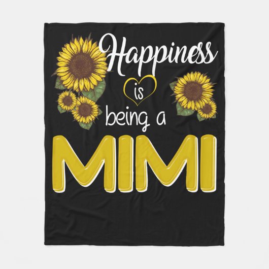 Couverture Polaire Mimi Venin | Happiness Is Being A MiMi Sunflower (Devant)