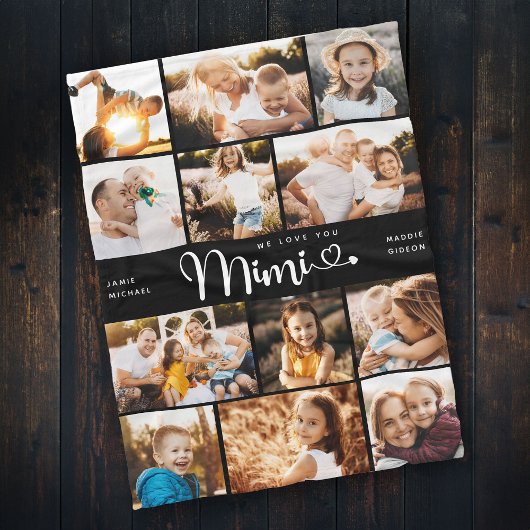 Couverture Polaire Mimi We Lots Hearts Modern Photo Collage