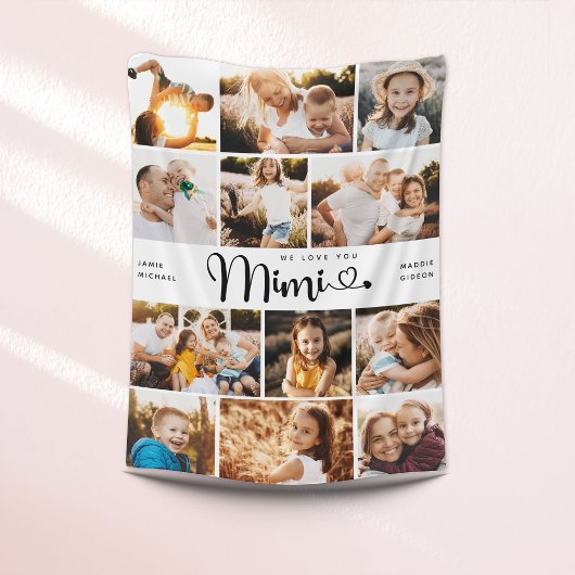 Couverture Polaire Mimi We Lots Hearts Modern Photo Collage