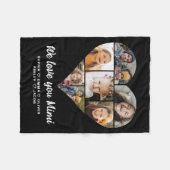 Couverture Polaire Mimi We Love you Heart Modern Photo Collage (Devant (Horizontal))