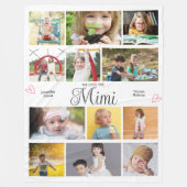 Couverture Polaire Mimi We Love You Personalized Hearts (Devant)
