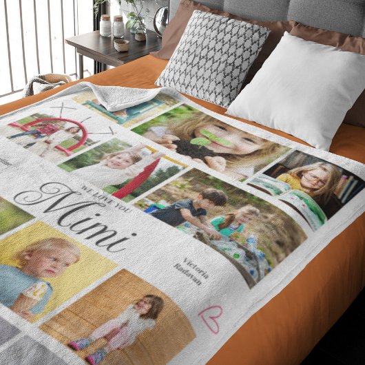 Couverture Polaire Mimi We Love You Personalized Hearts