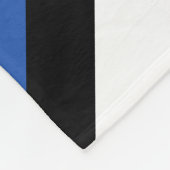 Couverture Polaire Mince Ligne bleue Police Indicateur Nom du monogra (Coin)