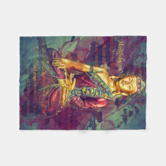 Couverture Polaire Mindfulness Bouddha (Devant (Horizontal))