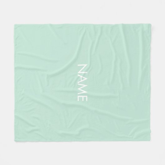 Couverture Polaire Mini-marin vert menthe solide personnalisé (Devant (Horizontal))