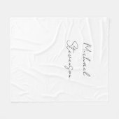 Couverture Polaire Mini minimaliste noir noir tendance (Devant (Horizontal))