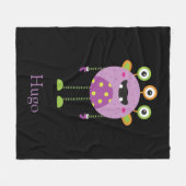 Couverture Polaire mini monstre, mignonne, violet, pépinière (Devant (Horizontal))