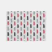 Couverture Polaire Mini tonneliers sur l'aller - rouge et noir - (Devant (Horizontal))