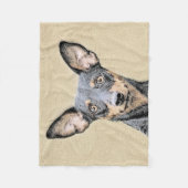 Couverture Polaire Miniature Pinscher Peinture mignonne Chien Art ori (Devant)