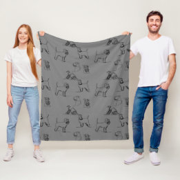 Couverture Polaire Miniature Schnauzer Gris