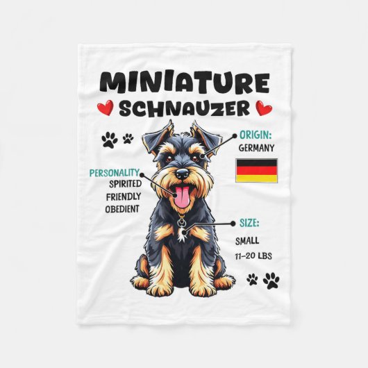 Couverture Polaire Miniature Schnauzer Owner Funny Mini Schnauzer Lov (Devant)