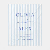 Couverture Polaire Minimal and Chic Blue French Personalized Wedding (Devant)