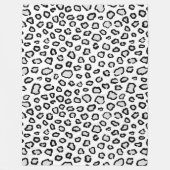 Couverture Polaire Minimal Black & White Snow Leopard Inspired Print (Devant)
