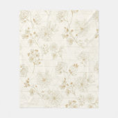 Couverture Polaire Minimal Botanical Line Art Pattern (1) (Devant)