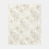 Couverture Polaire Minimal Botanical Line Art Pattern (2) (Devant)