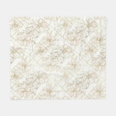 Couverture Polaire Minimal Botanical Line Art Pattern (2) (Devant (Horizontal))