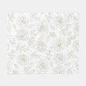 Couverture Polaire Minimal Botanical Line Art Pattern (5) (Devant (Horizontal))