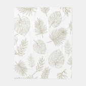 Couverture Polaire Minimal Botanical Line Art Pattern (6) (Devant)