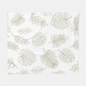 Couverture Polaire Minimal Botanical Line Art Pattern (6) (Devant (Horizontal))
