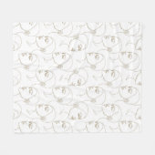 Couverture Polaire Minimal Female Face Line Pattern (2) (Devant (Horizontal))