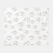 Couverture Polaire Minimal Female Face Line Pattern (3) (Devant (Horizontal))