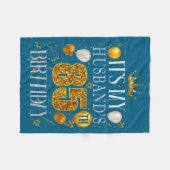 Couverture Polaire Minimal It's Husband's 85th Birthday Happy (Devant (Horizontal))
