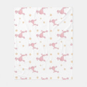 Couverture Polaire Minimal Pastel Pink Poodle Silhouette Blanket (Devant)