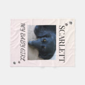 Couverture Polaire Minimal Paw Print Pet Photo (Devant (Horizontal))