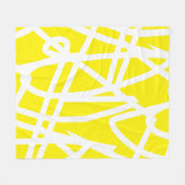 Couverture Polaire Minimalisme Abstrait Blanc Lignes Blanche Blanche  (Devant (Horizontal))