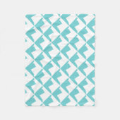 Couverture Polaire Minimalisme Art Abstrait Bleu Blanc (Devant)