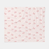 Couverture Polaire Minimalisme de contour de cerise (Devant (Horizontal))