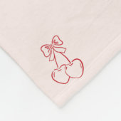 Couverture Polaire Minimalisme de contour de cerise (Coin)