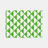 Couverture Polaire Minimalisme Vert Blanc (Devant (Horizontal))