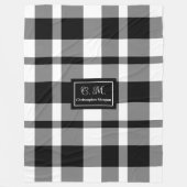 Couverture Polaire Minimalist Black White Checkered Blanket for Men (Devant)