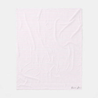 Couverture Polaire Minimalist Blush Pink Stripes Cozy Throw Blanket