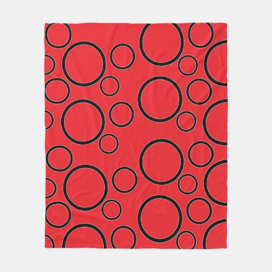 Couverture Polaire Minimalist Bubbles: Geometric Circle Pattern (Devant)
