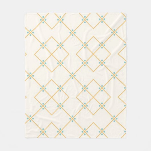 Couverture Polaire Minimalist Diamond Grid with Dots (Devant)
