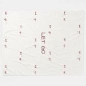 Couverture Polaire Minimalist "Let Go" Affirmation Pattern (Devant (Horizontal))