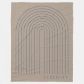 Couverture Polaire Minimalist Sand Beige Throw Blanket - 'SERENITY'  (Devant)