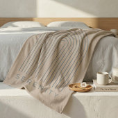 Couverture Polaire Minimalist Sand Beige Throw Blanket - 'SERENITY' 