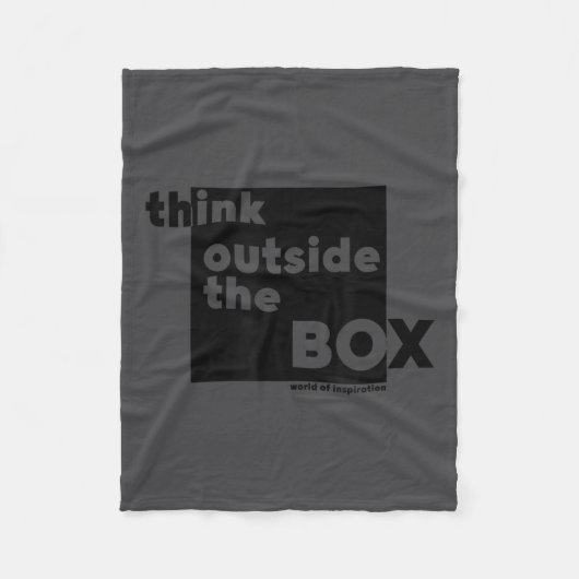 Couverture Polaire Minimalist Think Outside The Box  (Devant)