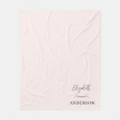 Couverture Polaire Minimaliste moderne rose pâle (Devant)