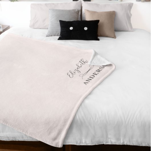 Couverture Polaire Minimaliste moderne rose pâle